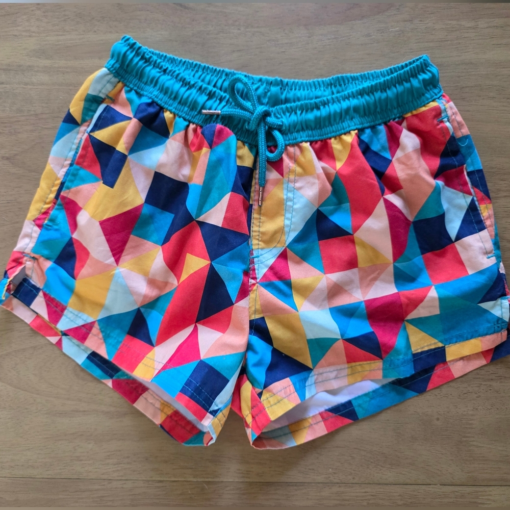 Men's Geometric Swim Trunks - Multicolor